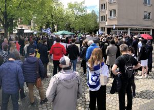 Bericht zur Solidaritätskundgebung mit Israel am 16.05.2021 am Sderot-Platz in Berlin-Zehlendorf